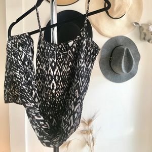 Black and white Pant Romper